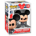 Figurine Funko POP Mickey Mouse Disney 9cm vue de face avec détails colorés et boîte cadeau