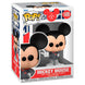 Figurine Funko POP Mickey Mouse Disney 9cm vue de face avec détails colorés et boîte cadeau