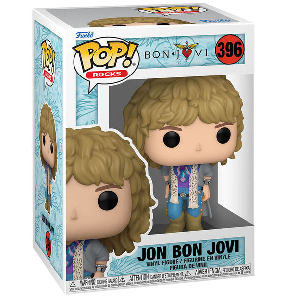 Figurine Funko POP de Jon Bon Jovi en vinyle, hauteur 9 cm, édition 1980 dans sa boîte cadeau