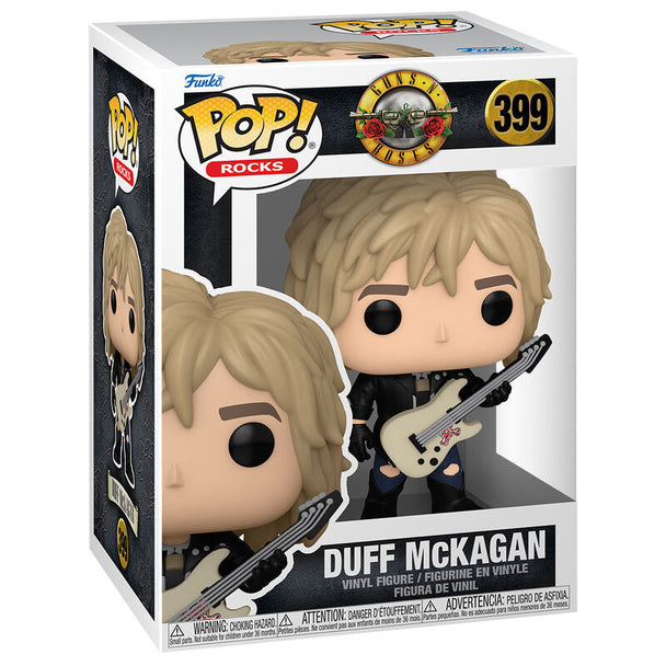Figurine Funko POP en vinyle de Duff McKagan, bassiste de Guns N' Roses, mesurant 9 cm avec détails réalistes