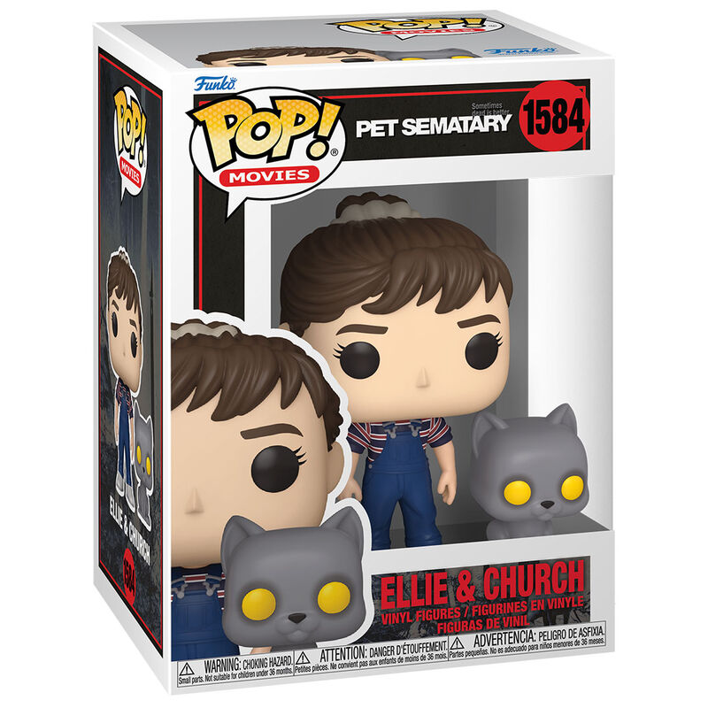 Figurine Funko POP Ellie de Pet Sematary en vinyle, hauteur 9 cm, présentée dans sa boîte cadeau originale