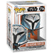 Figurine Funko POP Bo-Katan Kryze de 9 cm en vinyle, issue de Star Wars The Mandalorian, présentée dans sa boîte cadeau.