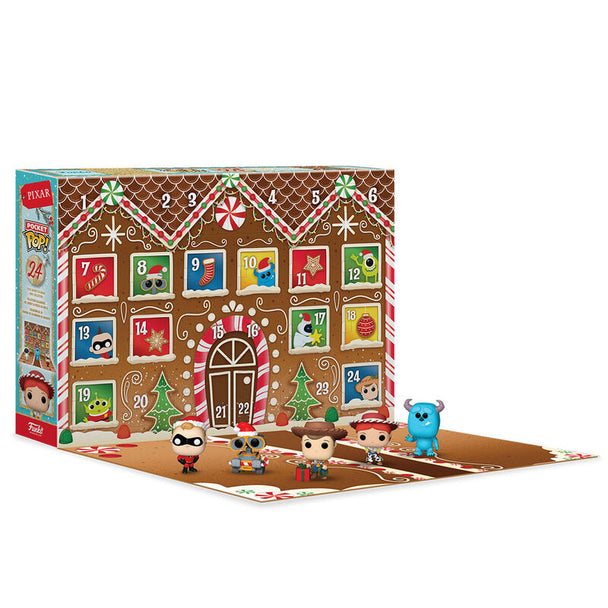 Vue rapprochée d'une figurine Funko Pocket Pop Disney Pixar issue du calendrier de l'Avent FUNKO