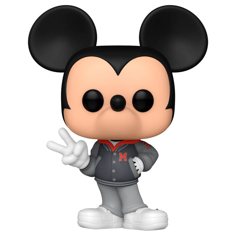 Packaging de la figurine Funko POP Mickey Mouse Disney montrant le design de la boîte et la figurine à l'intérieur