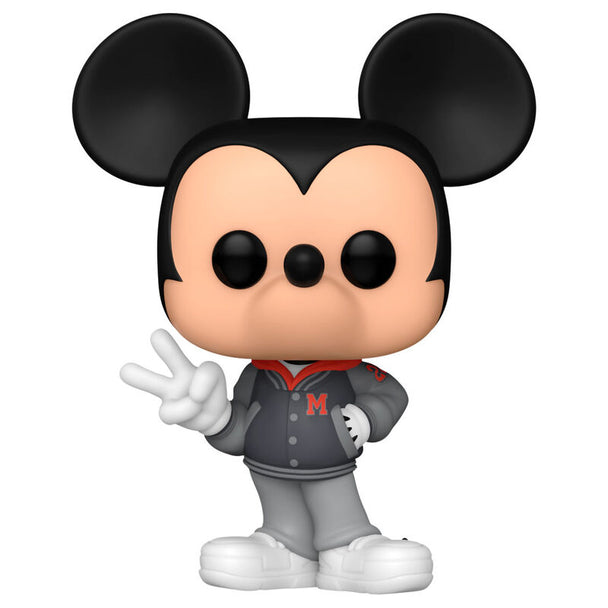 Packaging de la figurine Funko POP Mickey Mouse Disney montrant le design de la boîte et la figurine à l'intérieur