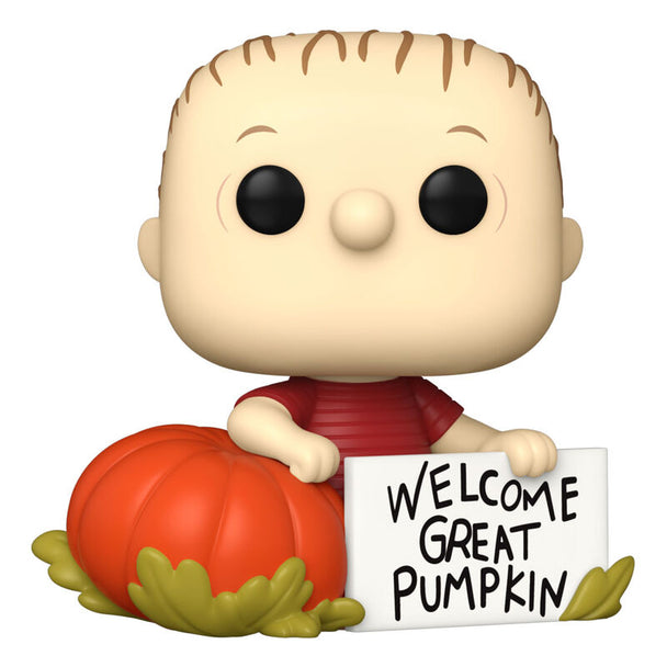 Zoom sur la figurine Funko POP Linus Peanuts avec détails précis et finition soignée