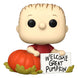 Zoom sur la figurine Funko POP Linus Peanuts avec détails précis et finition soignée