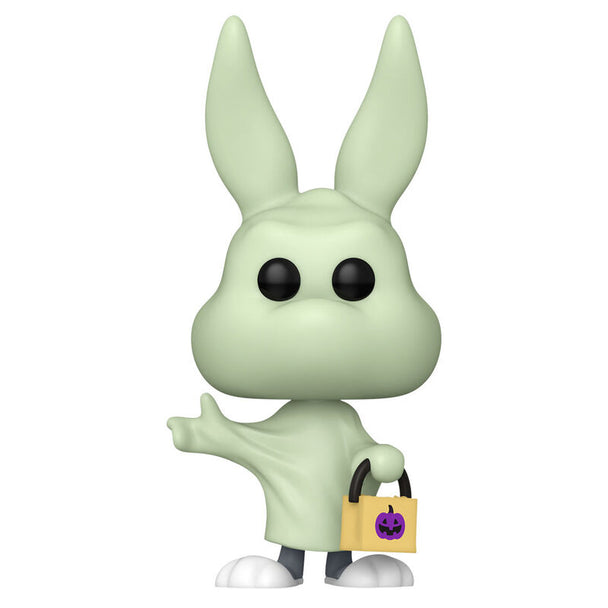 Vue rapprochée de la figurine Funko POP Bugs Bunny Looney Tunes montrant les détails du personnage en vinyle