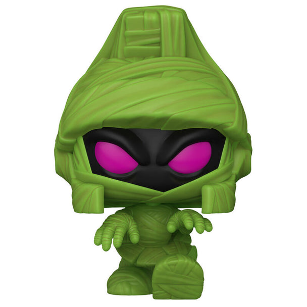 Packaging original de la figurine Funko POP Marvin le Martien, montrant la boîte collector avec logo Looney Tunes.