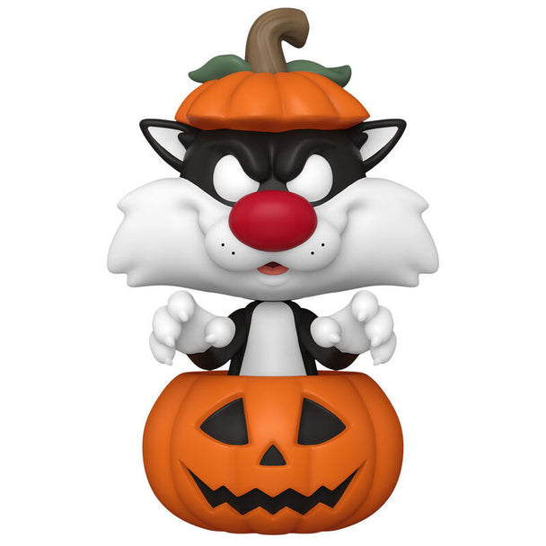 Vue rapprochée de la figurine Funko POP Sylvester avec détails précis et couleurs vives