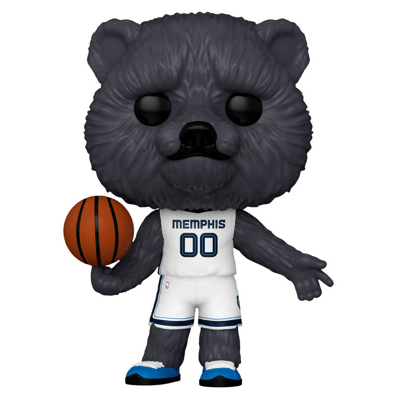 Vue rapprochée de la figurine Funko POP Memphis Grizz avec détails précis et couleurs vives