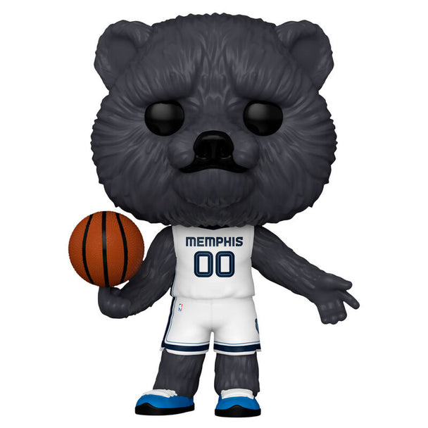 Vue rapprochée de la figurine Funko POP Memphis Grizz avec détails précis et couleurs vives