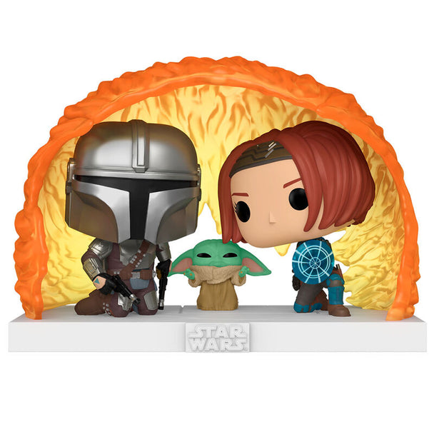 Vue latérale de la figurine POP Grogu Force Barrier de The Mandalorian, collectible officiel FUNKO