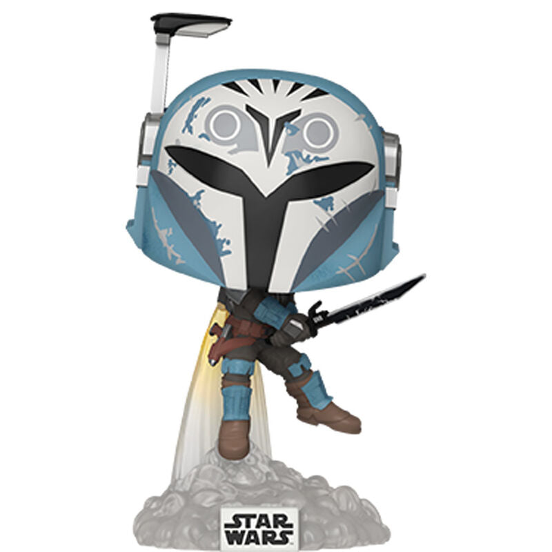 Vue rapprochée de la figurine Funko POP Bo-Katan Kryze avec détails précis du casque et armure, édition officielle Star Wars.
