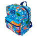 Détail des finitions en métal doré brillant sur le sac à dos Loungefly Stitch Camping Cuties