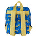 Vue arrière du sac à dos Loungefly Minions montrant les bretelles ajustables et rembourrées