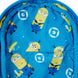 Vue latérale de la trousse Kevin Minions LOUNGEFLY montrant la texture en cuir vegan et les coutures soignées