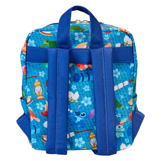 Intérieur du sac à dos Loungefly avec doublure coordonnée et espace de rangement compact