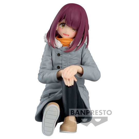 Figurine Ayano Toki Laid-Back Camp Saison 3 vue de face, 10cm, détails précis