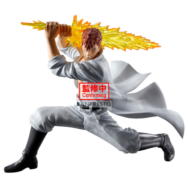 Figurine Kazuma Kuwabara Yu Yu Hakusho de face, détails précis et couleurs vives