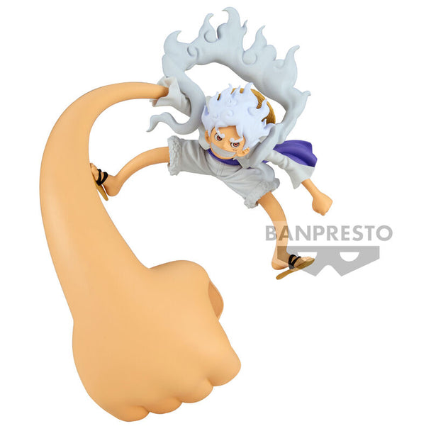 Figurine Monkey D Luffy Gear 5 de 12cm vue de face avec détails précis