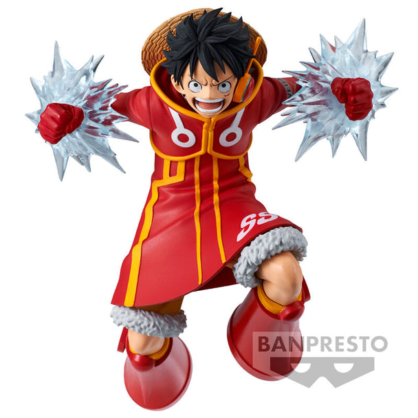 Figurine Monkey D Luffy Battle Record 14cm vue de face avec détails précis de BANPRESTO