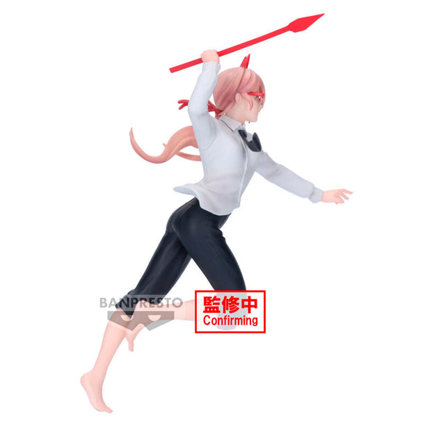 Profil gauche de la figurine Chainsaw Man Powers III Vibration Stars montrant la posture dynamique
