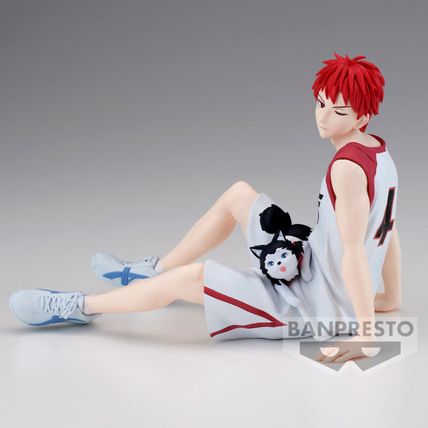 Figurine Tetsuya de Kurokos Basketball en détail, montrant les couleurs vives et finitions