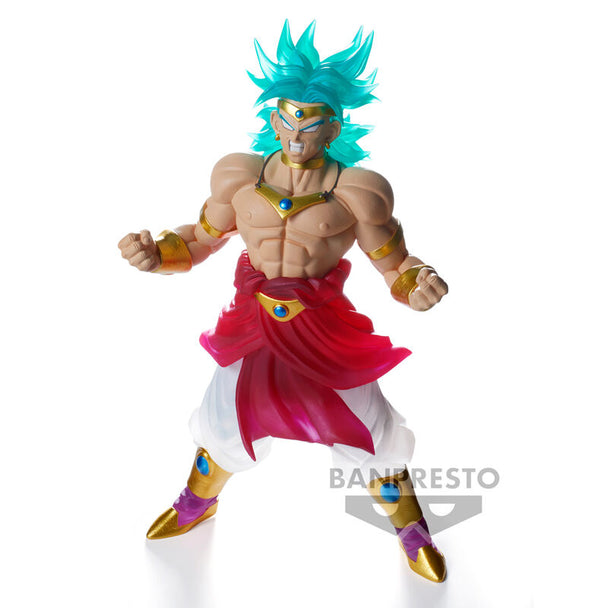 Vue de face de la figurine Broly Crearise en mode Super Saiyan signée BANPRESTO