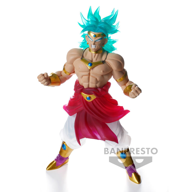 Vue de face de la figurine Broly Crearise en mode Super Saiyan signée BANPRESTO