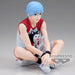 Figurine Kuroko Tetsuya posée sur un socle avec logo BANPRESTO visible