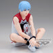 Figurine Kuroko Tetsuya posée sur un socle avec logo BANPRESTO visible