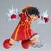 Vue arrière de la figurine Monkey D Luffy Battle Record mettant en valeur le design du manteau
