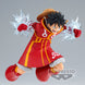 Vue arrière de la figurine Monkey D Luffy Battle Record mettant en valeur le design du manteau