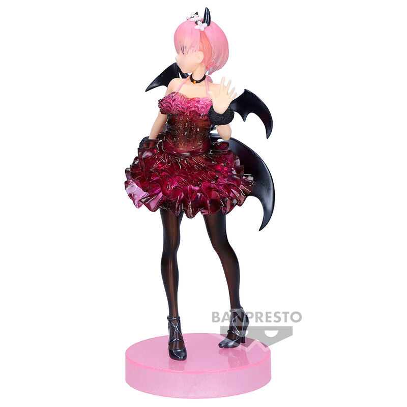 Zoom sur le visage expressif de la figurine Ram Clear & Dressy de BANPRESTO
