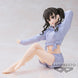 Gros plan sur le visage expressif de la figurine Akira Suunazuka de la série Idolmaster