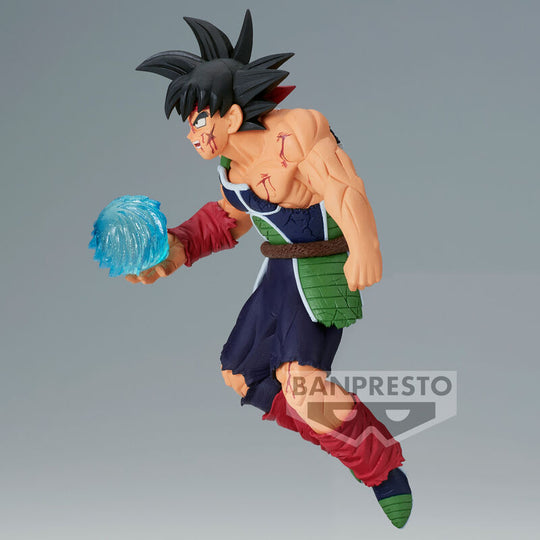 Gros plan sur le visage de Bardock avec expression déterminée et détails réalistes