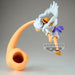Gros plan sur le visage expressif de Monkey D Luffy Gear 5 12cm BANPRESTO