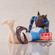 Figurine Umamusume Vivlos en position dynamique sur socle, collection officielle BANPRESTO