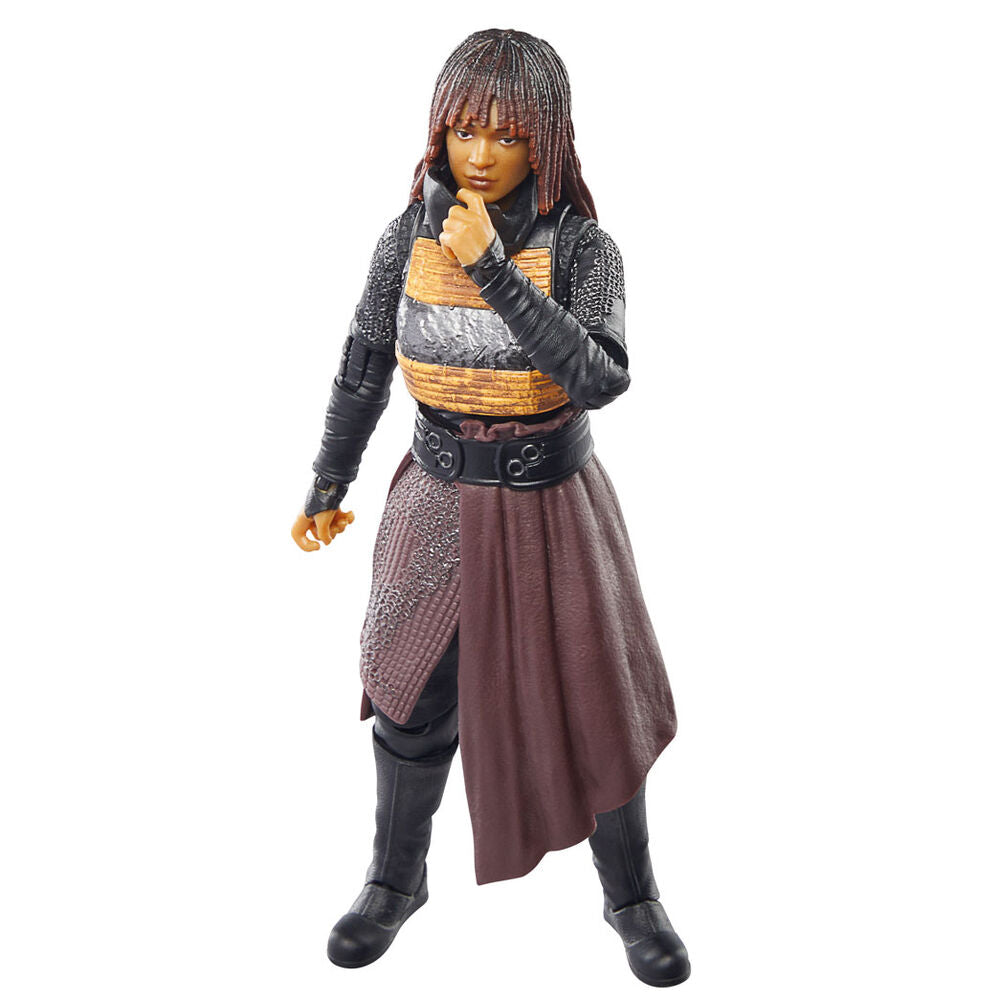 Détail du visage et casque de la figurine Mae Assassin de Star Wars