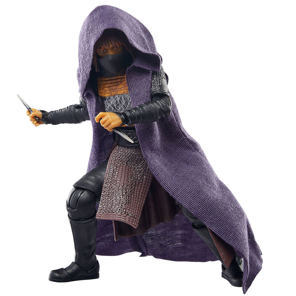 Figurine Mae Assassin de Star Wars The Black Series avec sabre laser