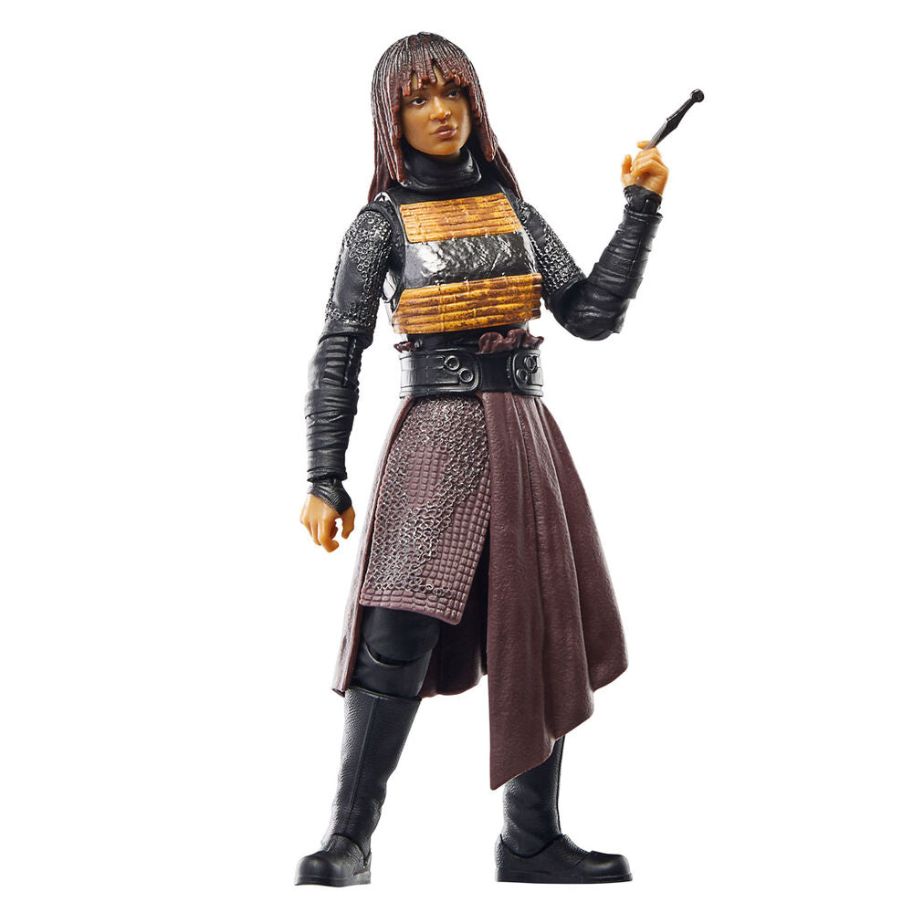 Vue latérale de la figurine articulée Star Wars Mae Assassin de 15 cm