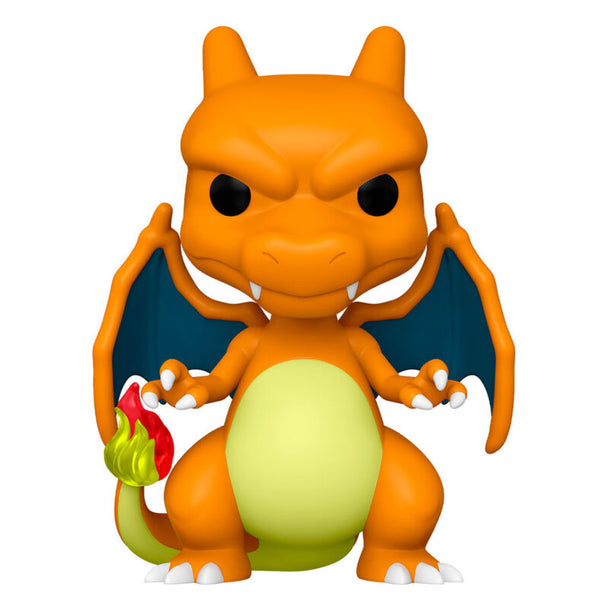 Figurine POP Charizard Pokémon de 25cm vue de face avec détails précis et couleurs vives