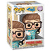 Vue rapprochée de la figurine Funko POP Carl jeune, détail du visage et des vêtements dans un style vinyl collector