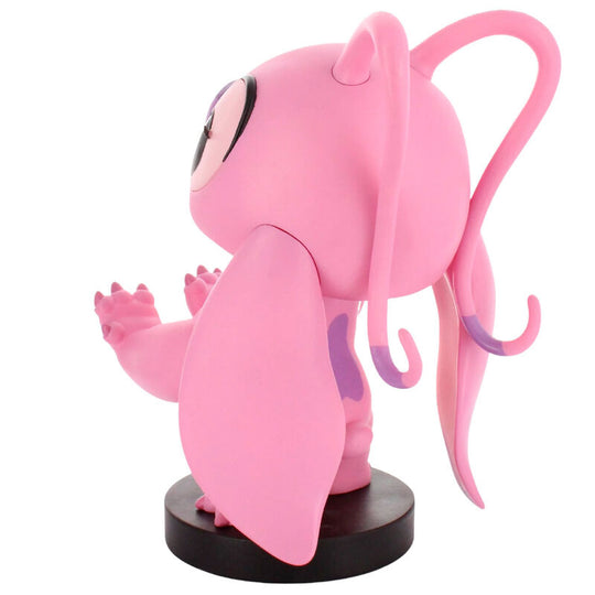 Support manette avec figurine Stitch Angel tenant une manette PlayStation 5