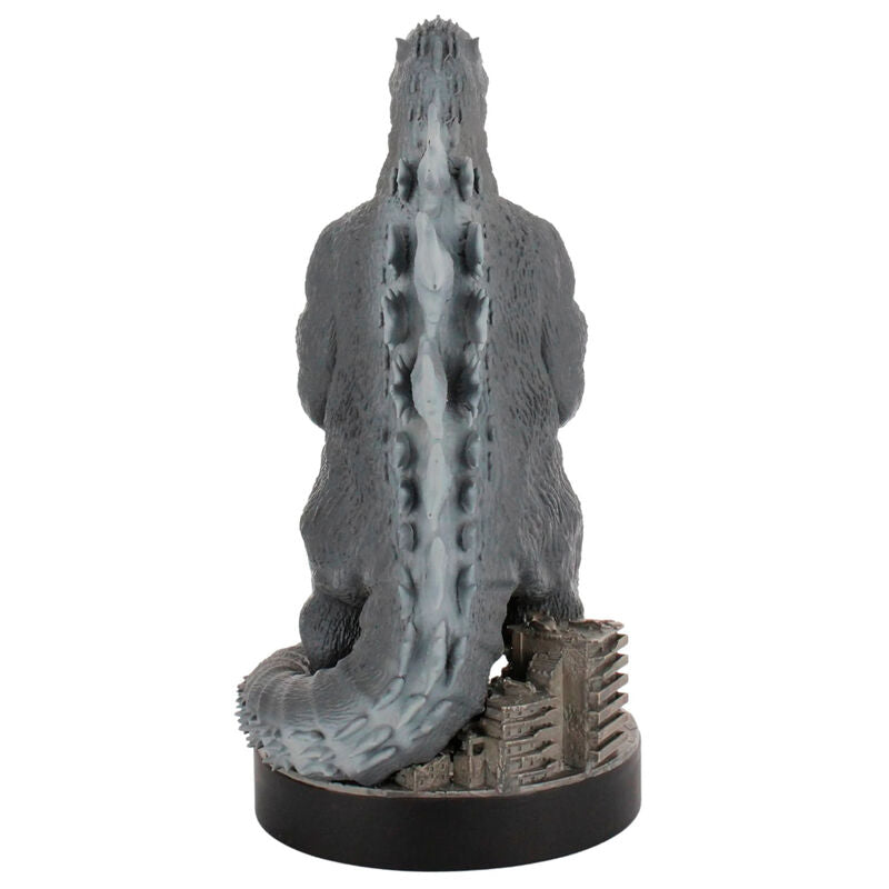 Détail du design Godzilla City Destroyer avec fixation clamp pour câble de recharge