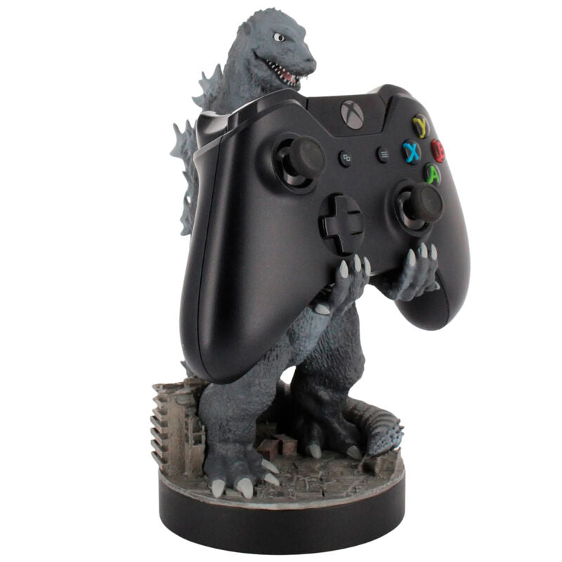 Image rapprochée de la base du support Godzilla City Destroyer avec logo EXQUISITE GAMING