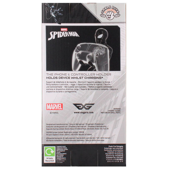 Packaging et logo EXQUISITE GAMING visible sur la boîte du support Marvel Symbiote Spider-Man