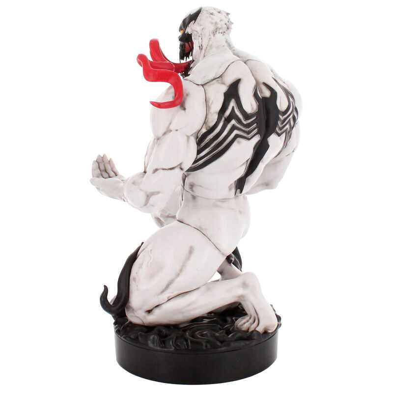 Détail du visage et des motifs du personnage Anti-Venom sur le support Cable Guy.