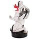 Détail du visage et des motifs du personnage Anti-Venom sur le support Cable Guy.